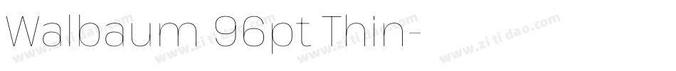 Walbaum 96pt Thin字体转换